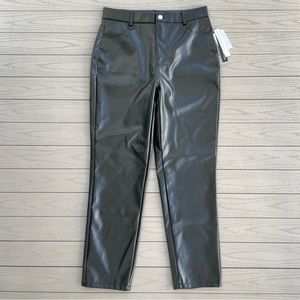 Joe B NWT Black High Waist Faux Leather Pants M